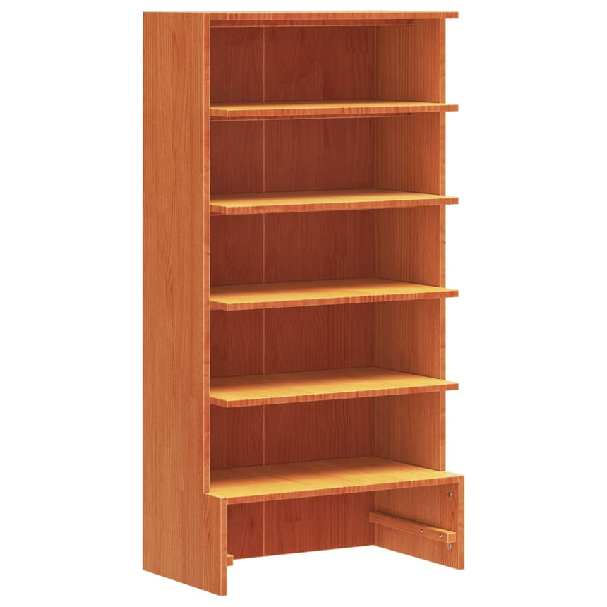 Schoenenkast 52X30X104 Cm Massief Grenenhout Was Bruin