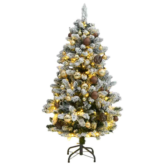 Kunstkerstboom Met Scharnieren 150 Led En Kerstballen