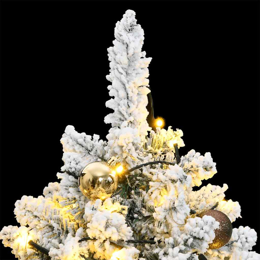 Kunstkerstboom Met Scharnieren 150 Led En Kerstballen