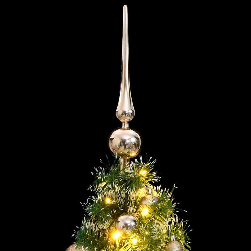 Kunstkerstboom 150 Led's Kerstballen En Sneeuw Zwart