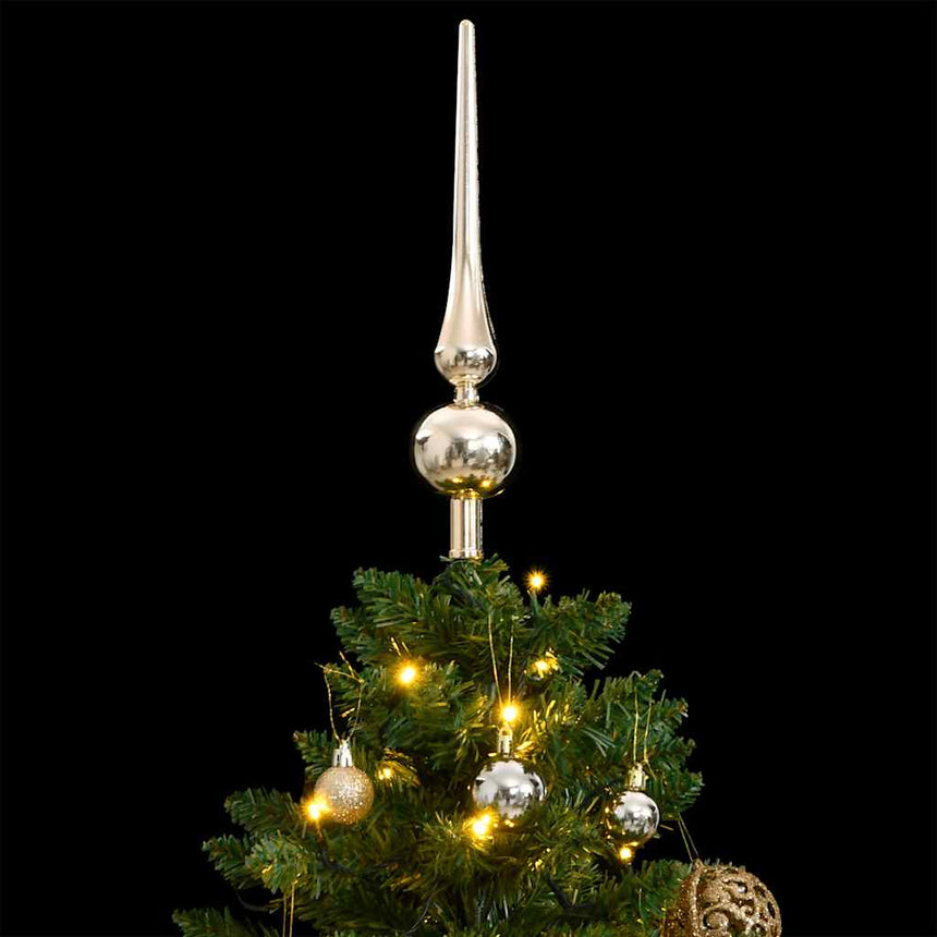Kunstkerstboom Met Scharnieren 150 Led's En Kerstballen