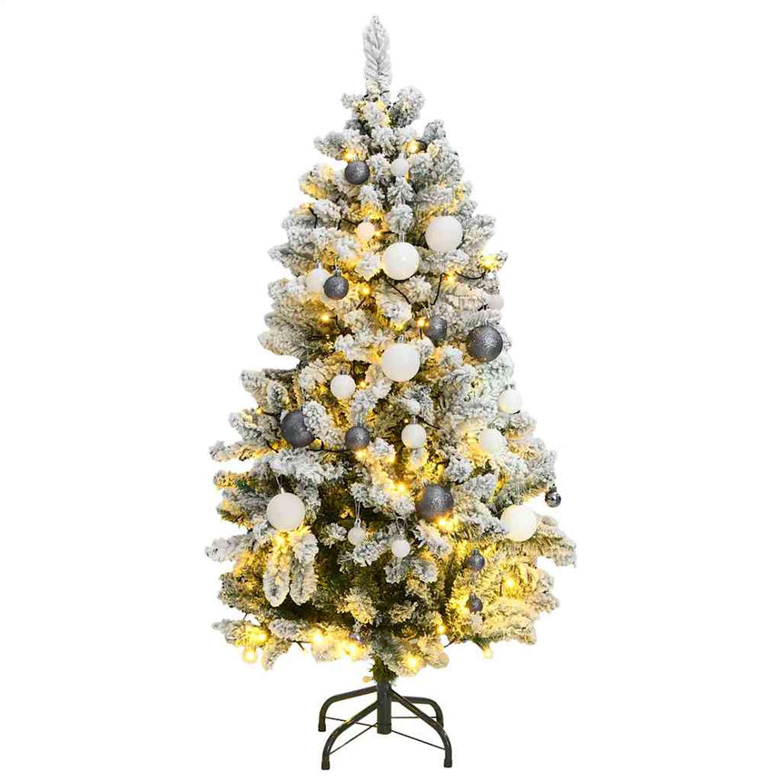 Kunstkerstboom Met Scharnieren 150 Led En Kerstballen