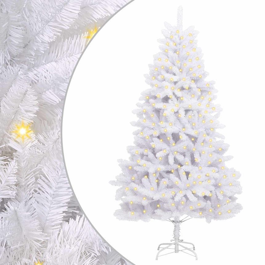 vidaXL Sapin de Noël artificiel avec 300 LED Blanc 270 cm PVC et métal