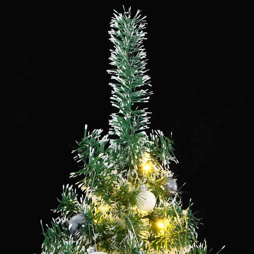 Kunstkerstboom Met 300 Led's Kerstballen En Sneeuw Zwart