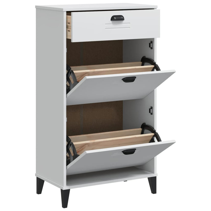 Schoenenkast Viken Bewerkt Hout Wit