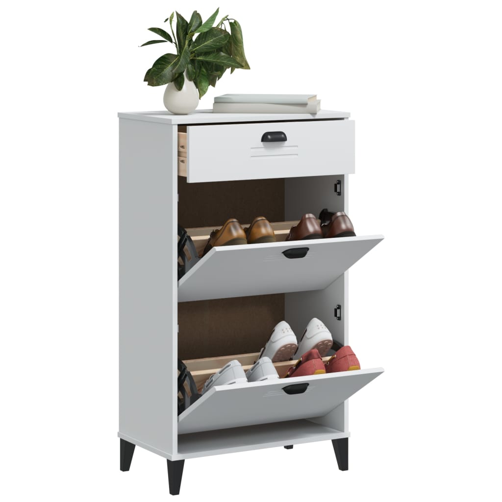 Schoenenkast Viken Bewerkt Hout Wit