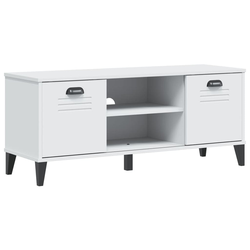 Schoenenbank Viken 106X35X45 Cm Bewerkt Hout Wit