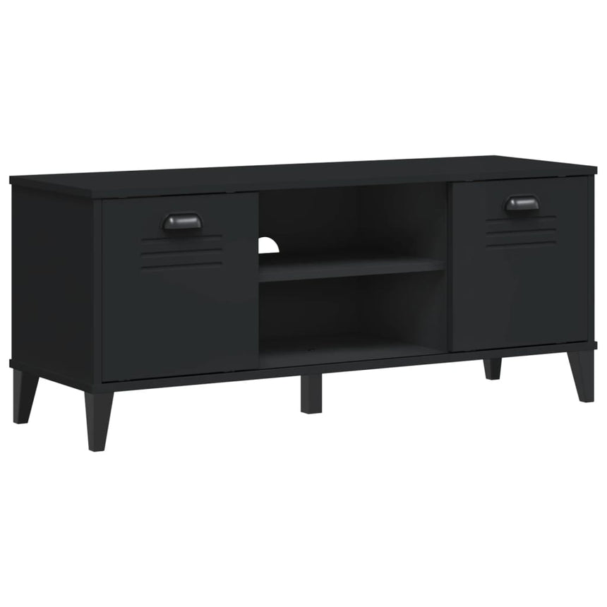 Schoenenbank Viken 106X35X45 Cm Bewerkt Hout Zwart