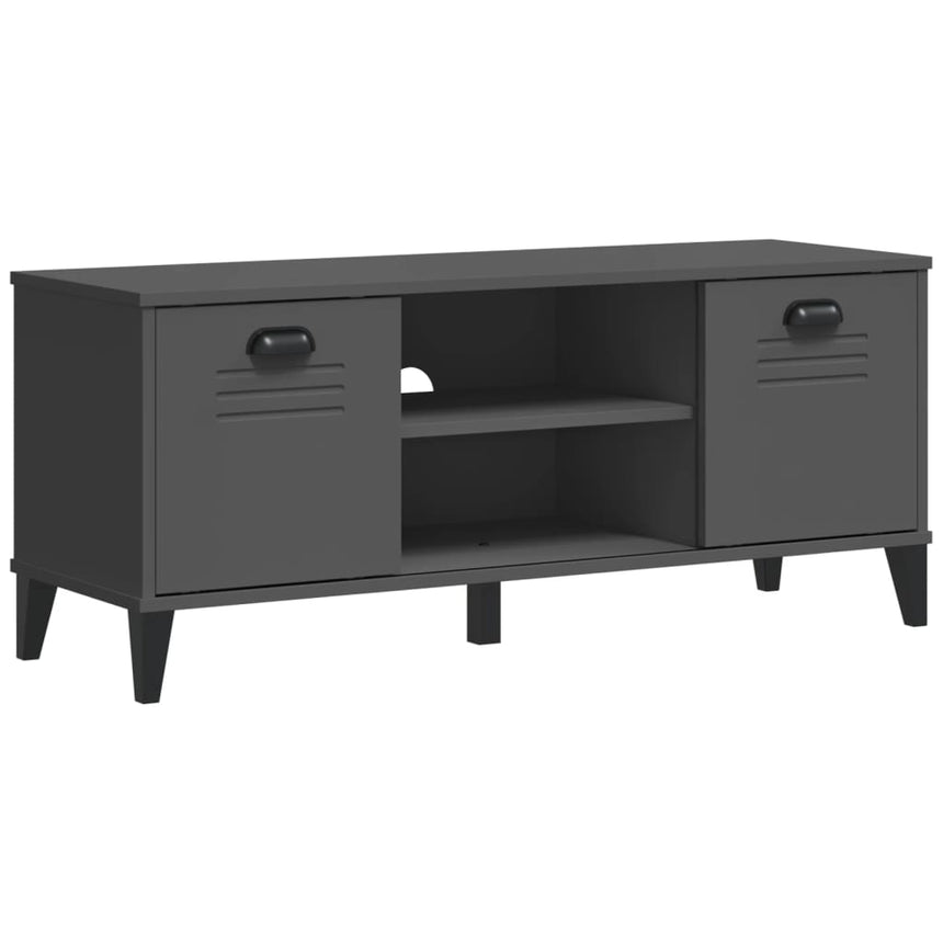 Schoenenbank Viken 106X35X45 Cm Bewerkt Hout Antracietgrijs