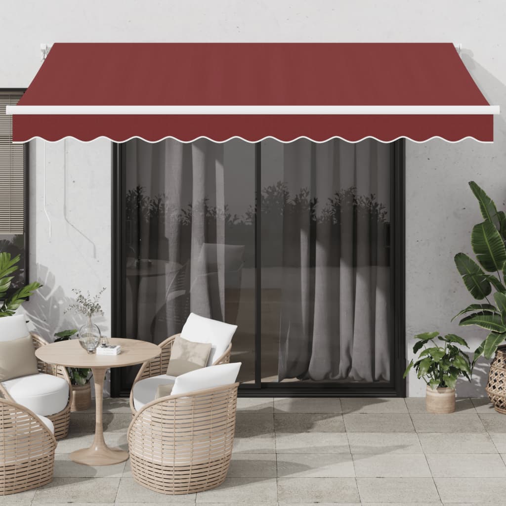 Luifel Handmatig Uittrekbaar 350X250 Cm Bordeauxrood