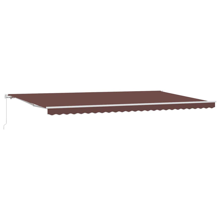 Luifel Handmatig Uittrekbaar 600X300 Cm Bruin Wit