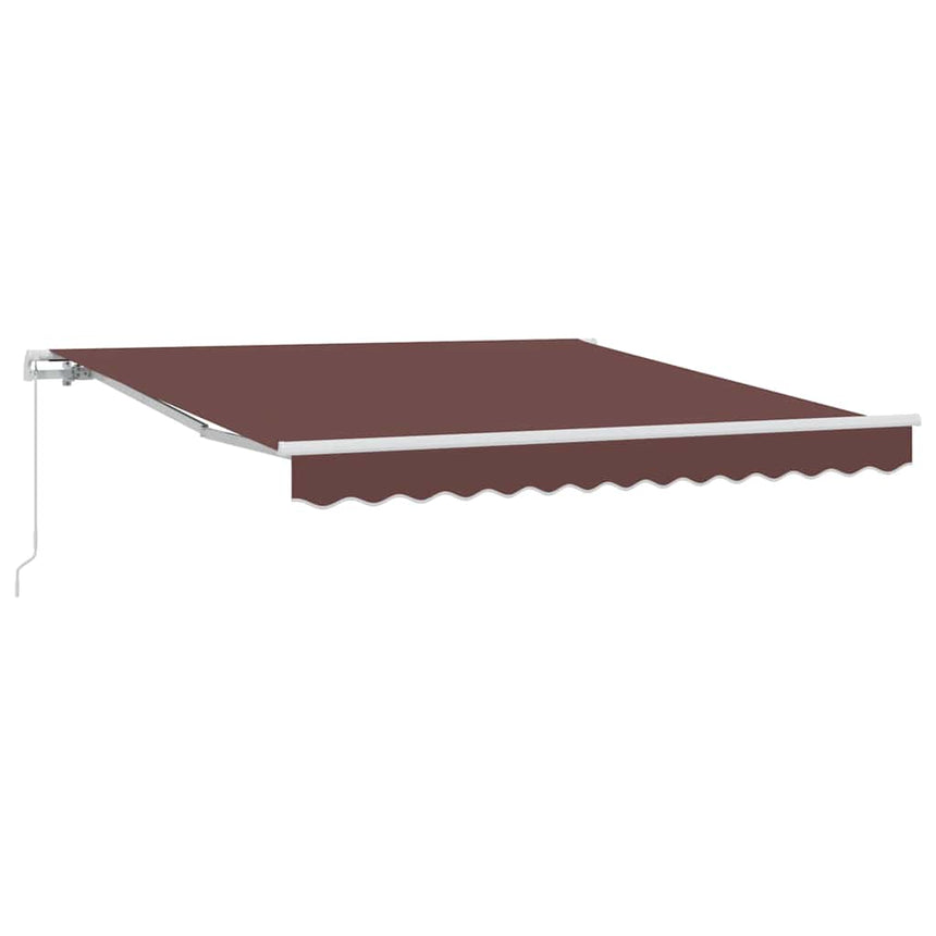 Luifel Handmatig Uittrekbaar 300X250 Cm Bruin Mangohout (Naturel)