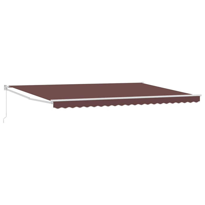 Luifel Handmatig Uittrekbaar 500X300 Cm Bruin Brown (White Frame)