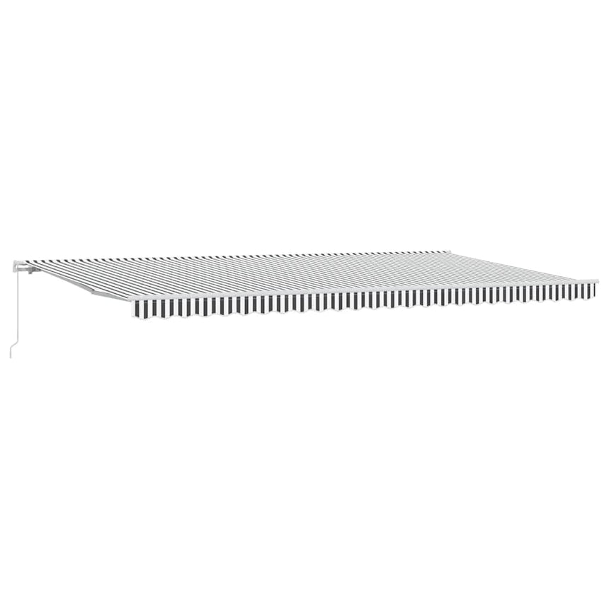 Luifel Handmatig Uittrekbaar 600X300 Cm Antraciet En Wit