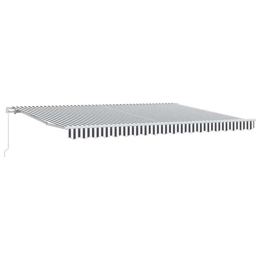 Luifel Handmatig Uittrekbaar 450X300 Cm Antraciet En Wit