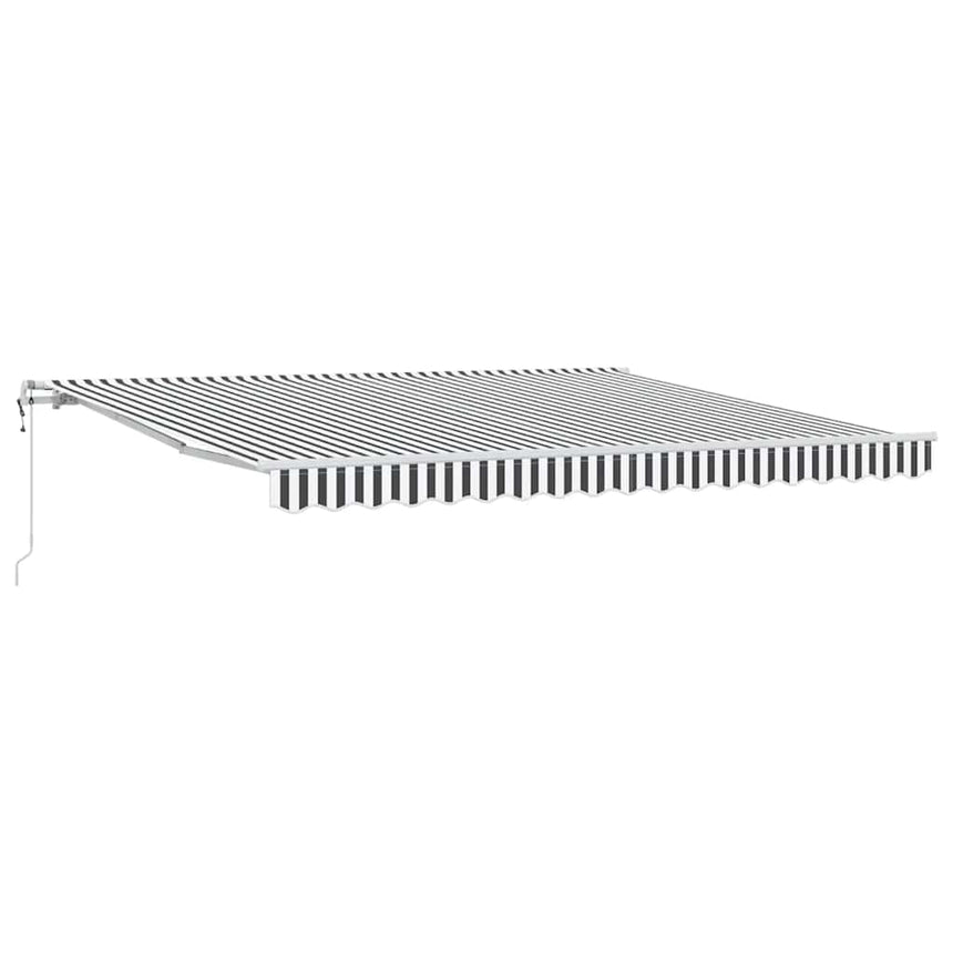 Luifel Automatisch Uittrekbaar 400X300 Cm Antraciet En Wit