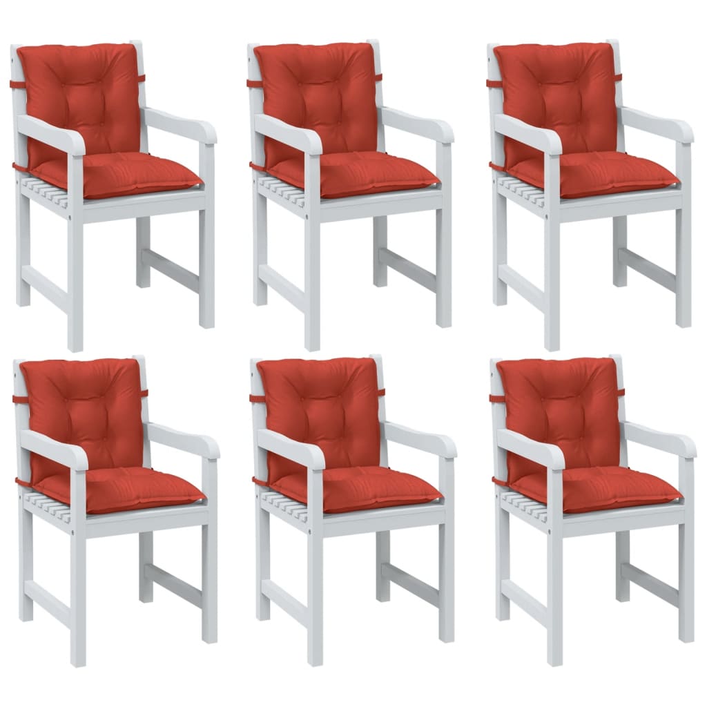 Stoelkussens Lage Rug Stof Gemêleerd Rood