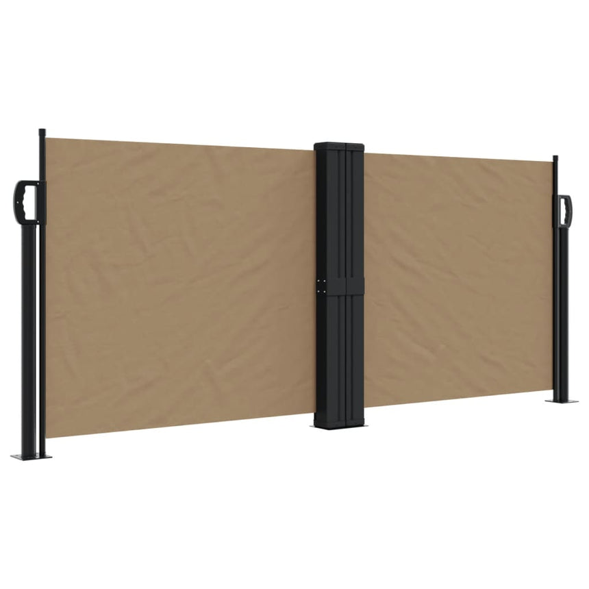 Windscherm Uittrekbaar 100X1000 Cm Taupe Terracotta