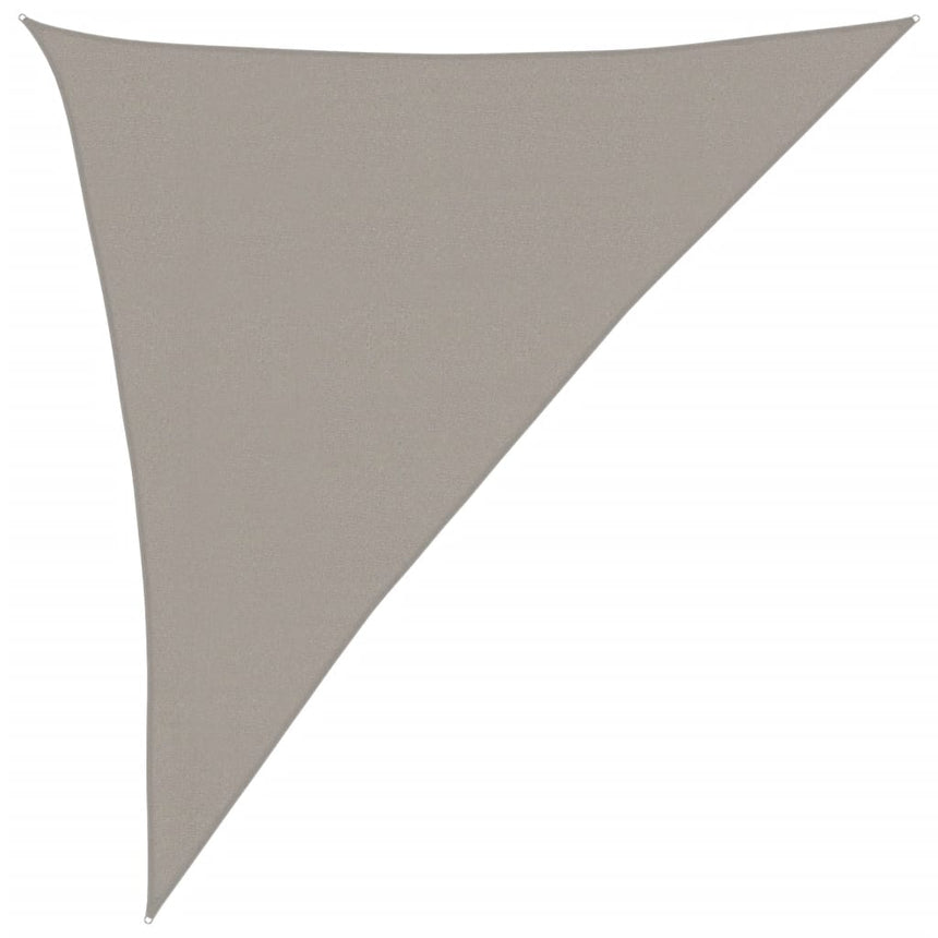 Zonnezeil 160 G/M² Driehoekig Hdpe Lichtgrijs