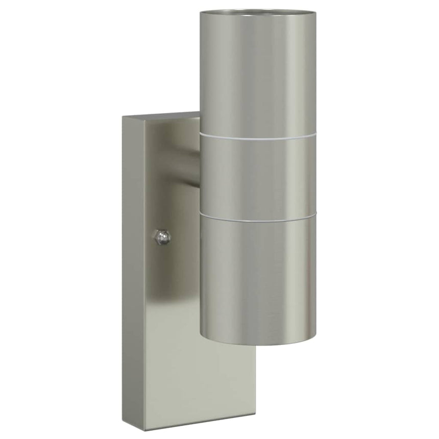 Buitenwandlamp Zilver 7 X 10 X 22 Cm En Glas