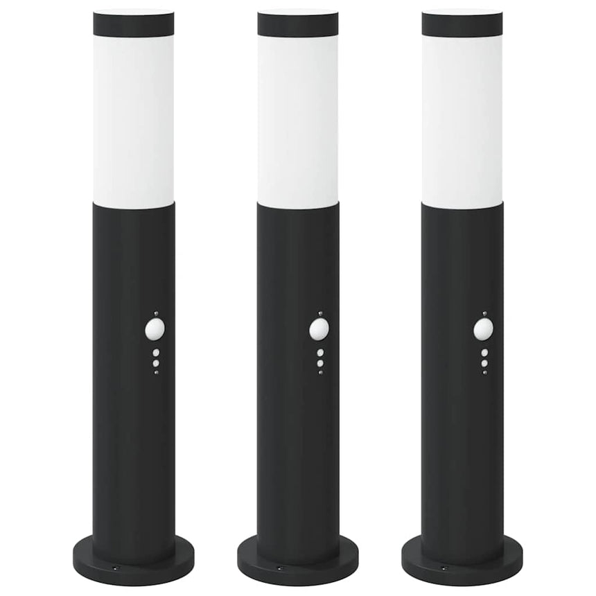 Bolderverlichting Met Sensor 3 Stuks 50 Cm Rvs Ip44