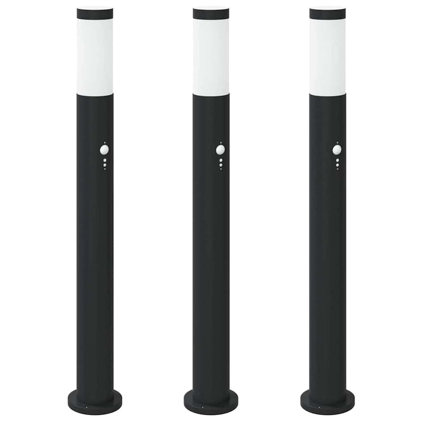 Bolderverlichting Met Sensor 3 Stuks 80 Cm Rvs Ip44