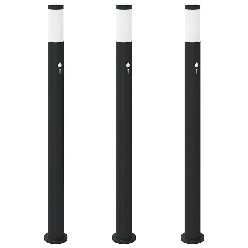 Bolderverlichting Met Sensor 3 Stuks 110 Cm Rvs Ip44