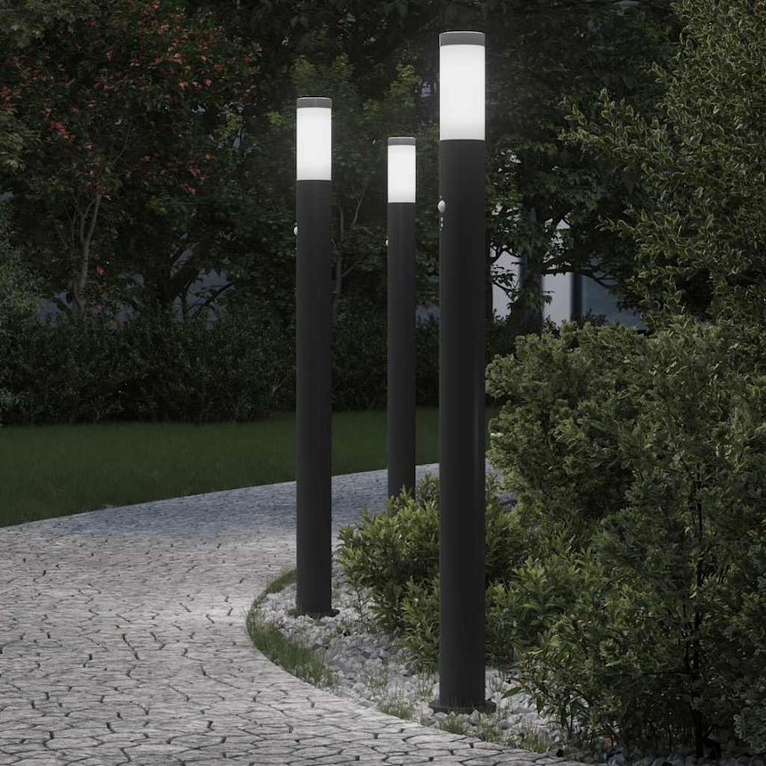 Bolderverlichting Met Sensor 3 Stuks 110 Cm Rvs Ip44