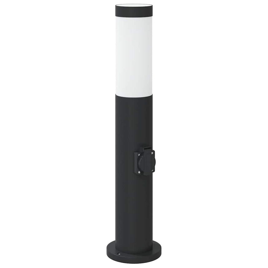 Bolderarmatuur Met Stopcontact 50 Cm Rvs Ip44