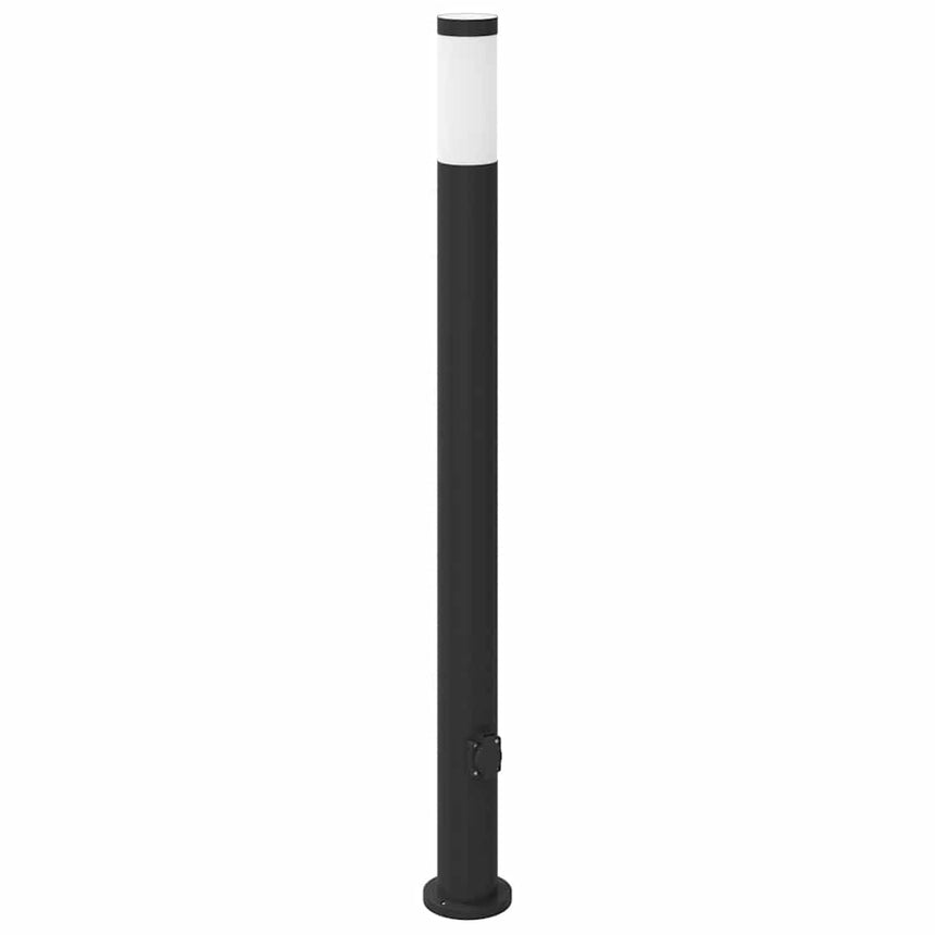 Bolderarmatuur Met Stopcontact 110 Cm Rvs Ip44