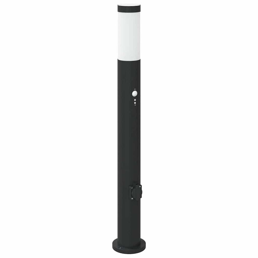 Bolderarmatuur Met Sensor En Stopcontact 80 Cm Roestvrij Staal Ip44