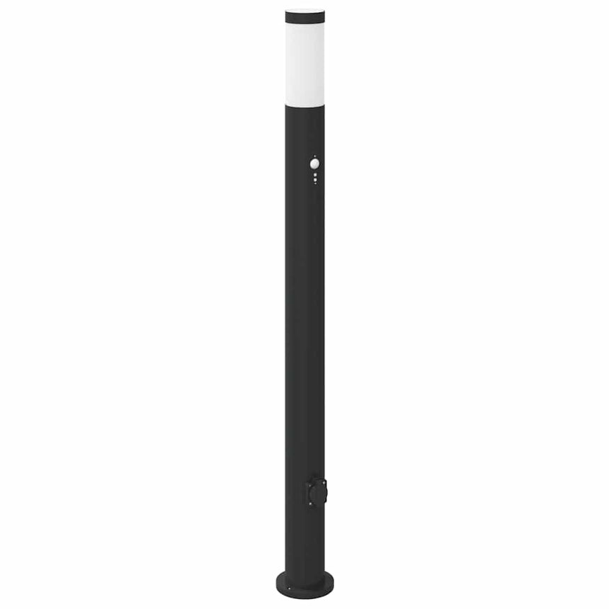 Bolderarmatuur Met Sensor En Stopcontact 110 Cm Roestvrij Staal Ip44