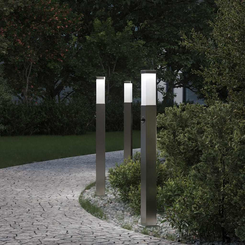 Bolderverlichting Met Sensor 3 Stuks 80 Cm Rvs Ip44