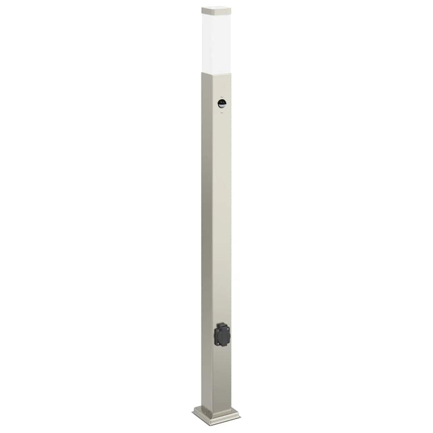 Bolderarmatuur Met Sensor En Stopcontact 110 Cm Roestvrij Staal Ip44