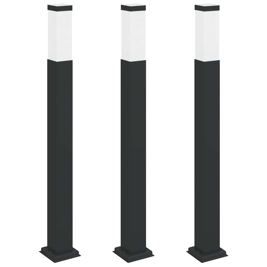 Bolderverlichting 3 Stuks 80 Cm Zwart Ip44