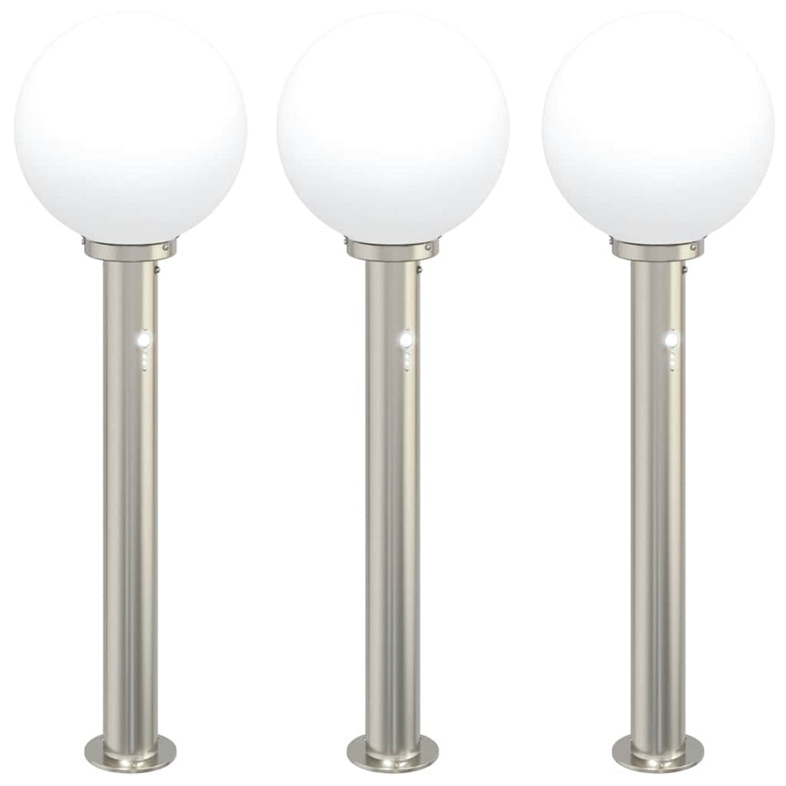 Bolderverlichting Met Sensor 3 Stuks 80 Cm Rvs Ip44