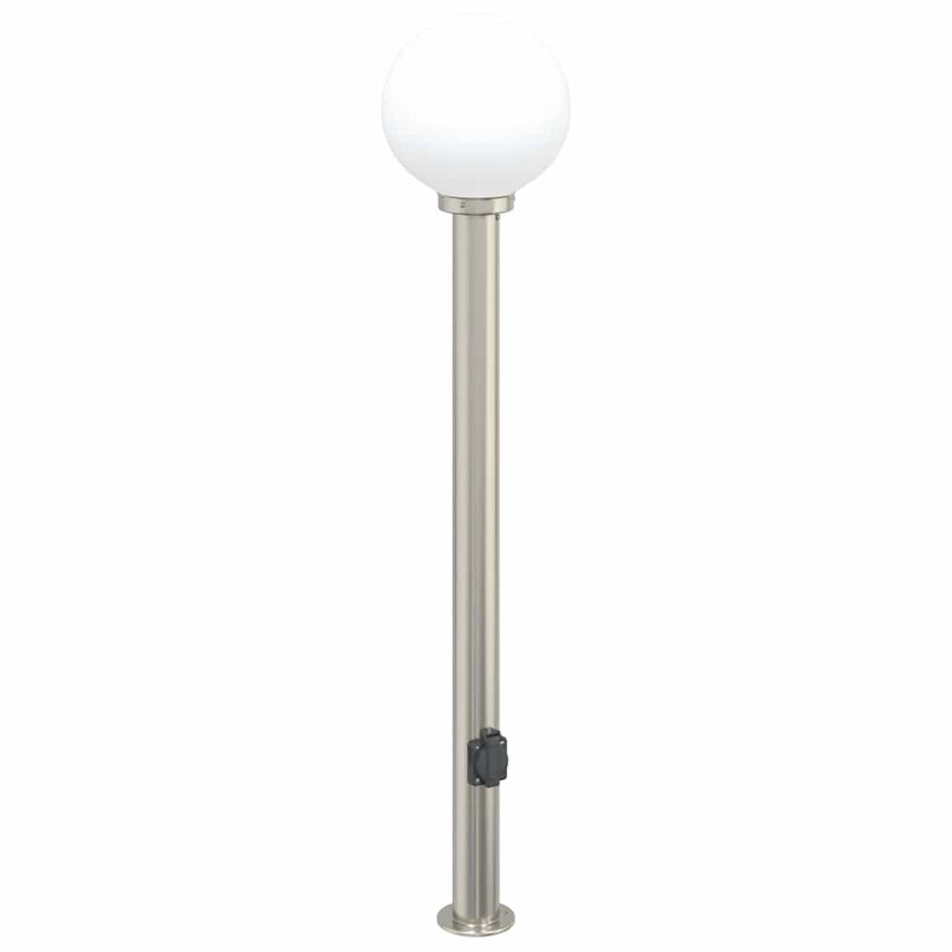 Bolderarmatuur Met Stopcontact 120 Cm Rvs Ip44