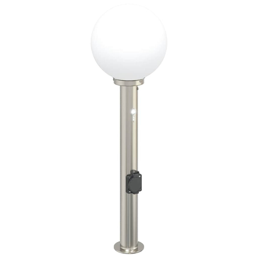 Bolderarmatuur Met Sensor En Stopcontact 80 Cm Roestvrij Staal Ip44