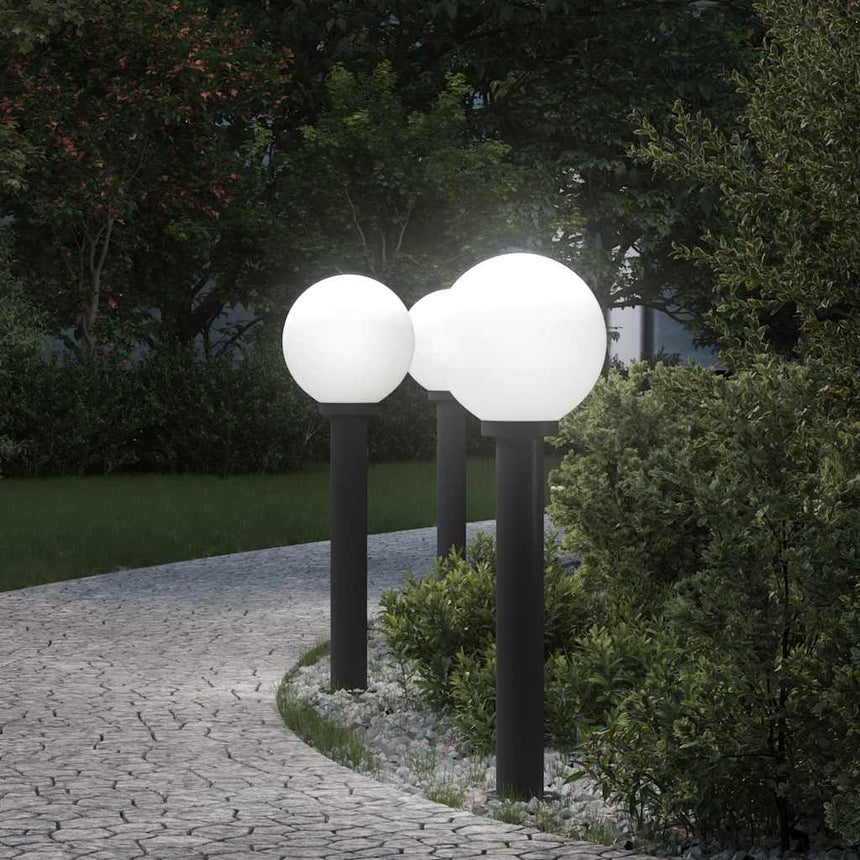 Bolderverlichting 3 Stuks 80 Cm Zwart Ip44