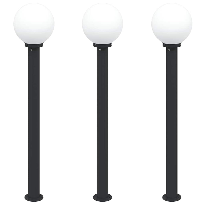 Bolderverlichting 3 Stuks 120 Cm Zwart Ip44