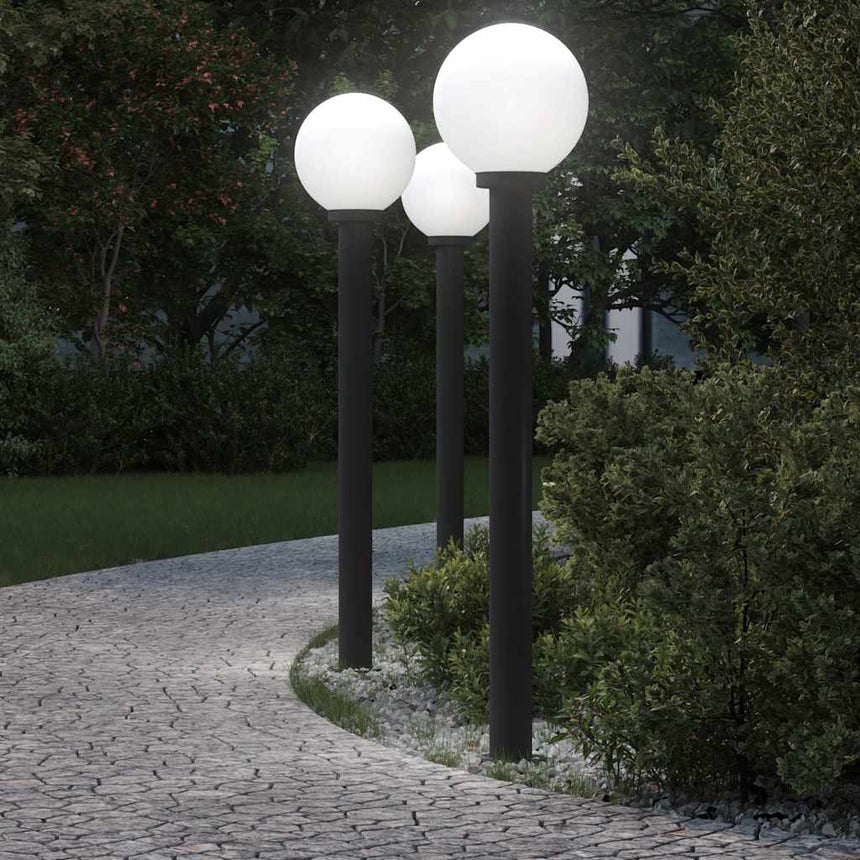 Bolderverlichting 3 Stuks 120 Cm Zwart Ip44