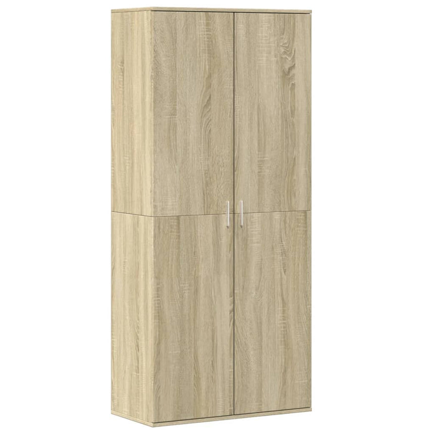 Schoenenkast 80X39X178 Cm Spaanplaat Kleurig Sonoma Eiken