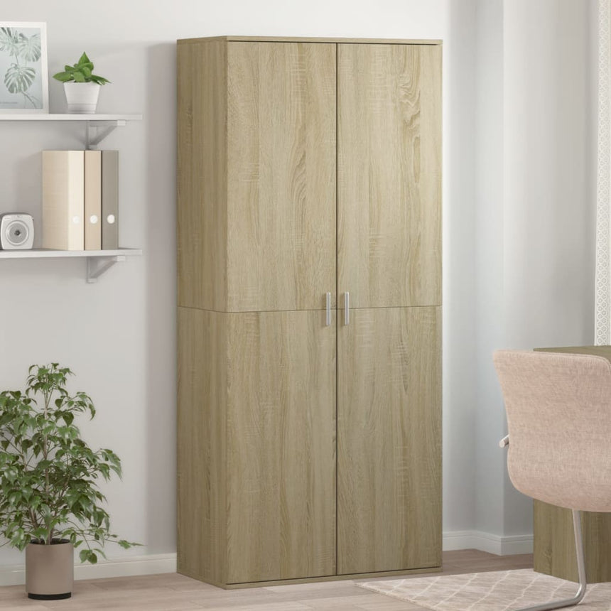 Schoenenkast 80X39X178 Cm Spaanplaat Kleurig Sonoma Eiken