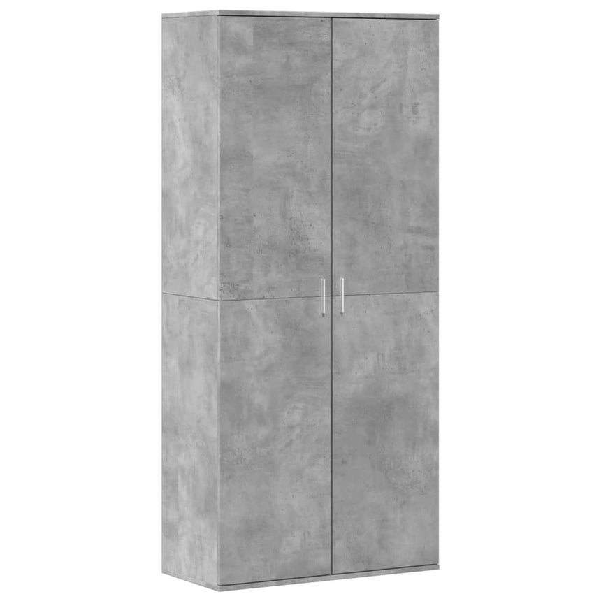 Schoenenkast 80X39X178 Cm Spaanplaat Betongrijs