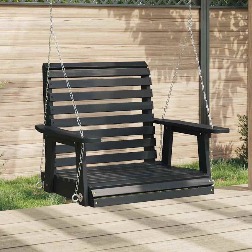 Tuinschommelbank Met Metalen Kettingen Massief Vurenhout