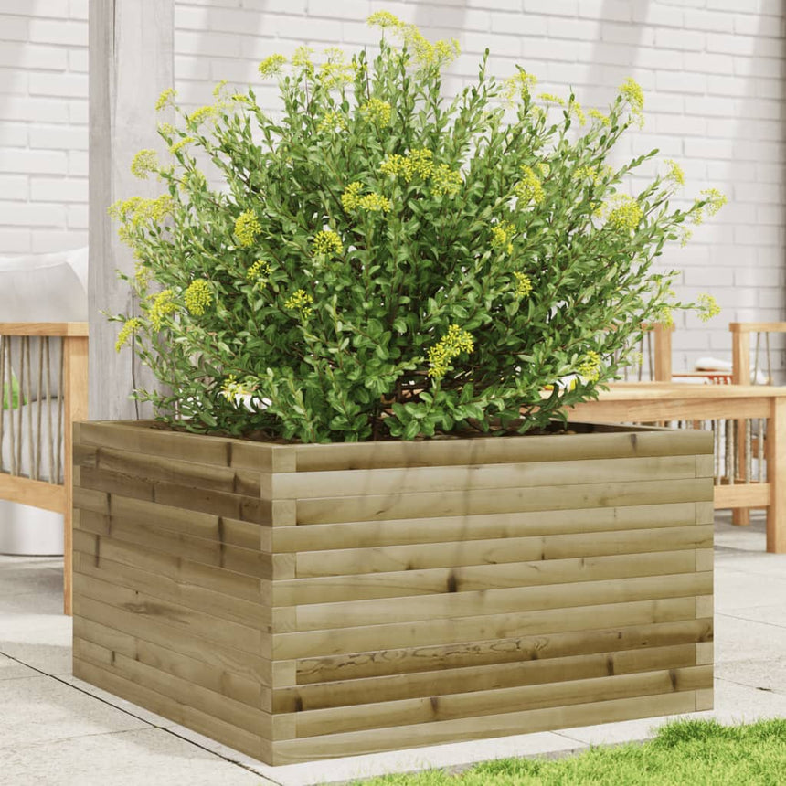 Plantenbak 80X80X45,5 Cm Geïmpregneerd Grenenhout Natuurlijk Douglashout