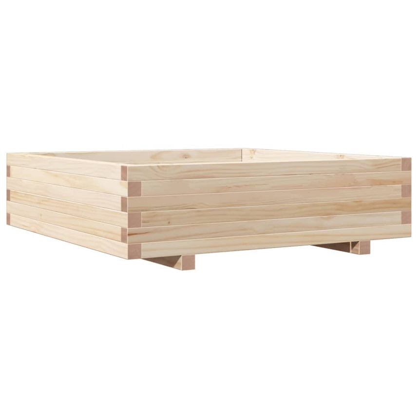 Plantenbak 90X90X26,5 Cm Massief Grenenhout Wasbruin