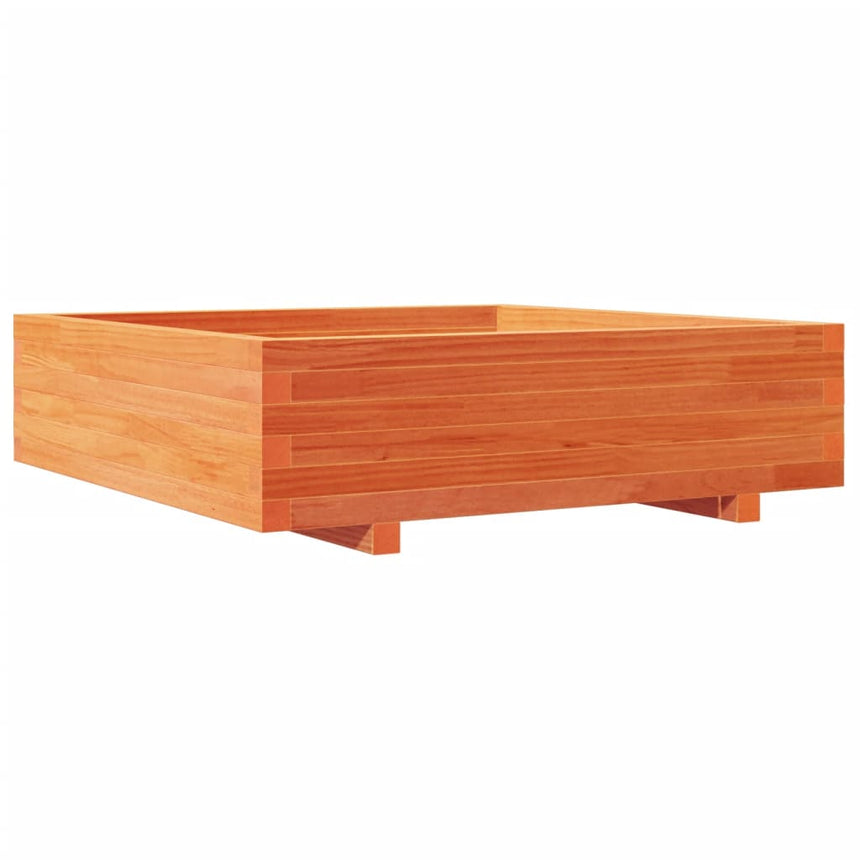 Plantenbak 90X90X26,5 Cm Massief Grenenhout Wasbruin Wasbruin