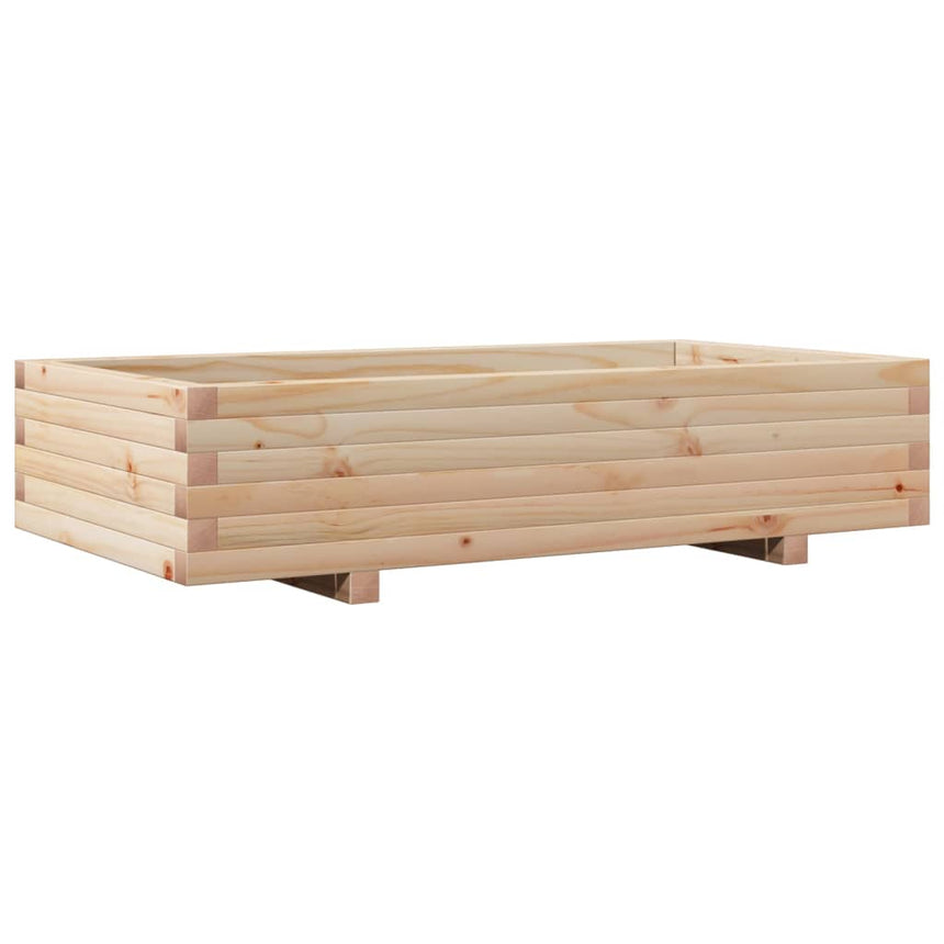 Plantenbak 110X60X26,5 Cm Massief Grenenhout Naturel Geïmpregneerd