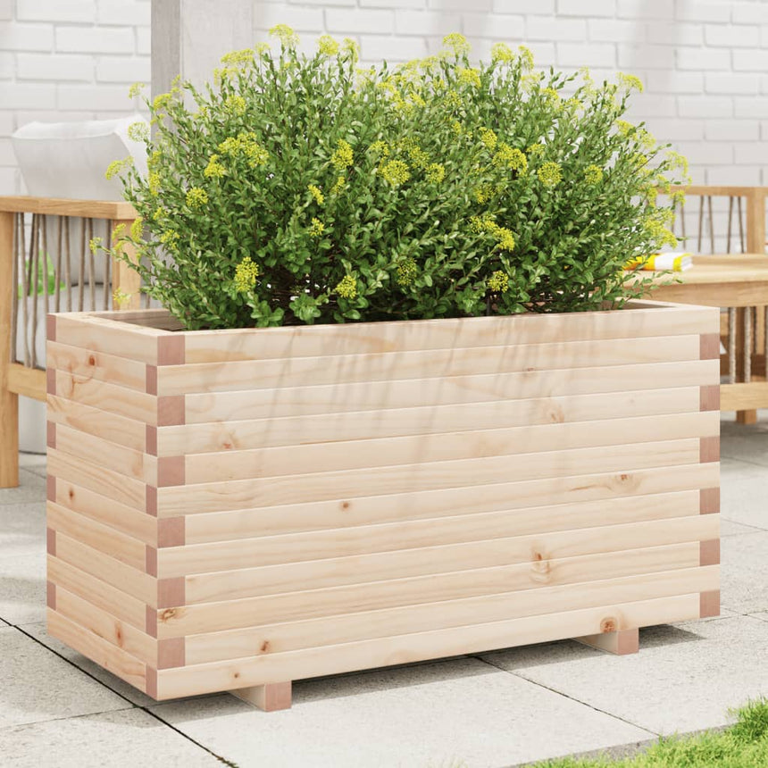 Plantenbak 90X40X49,5 Cm Massief Grenenhout Natuurlijk Douglashout